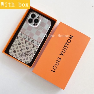 [With Box] L。Ốp Điện Thoại Họa Tiết Kẻ Sọc Viền Lượn Sóng Viền Thẳng Viền Lượn Sóng Cho iphone 13 pro Max 12 pro Max 11 X XR Xs Max