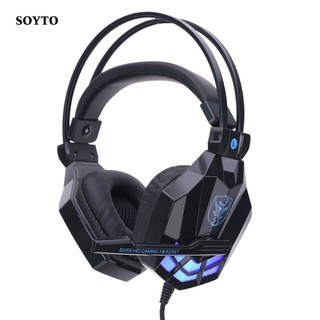 Tai nghe game thủ Soyto SY850MV có Microphone có đèn LED - bảo hành 3 tháng