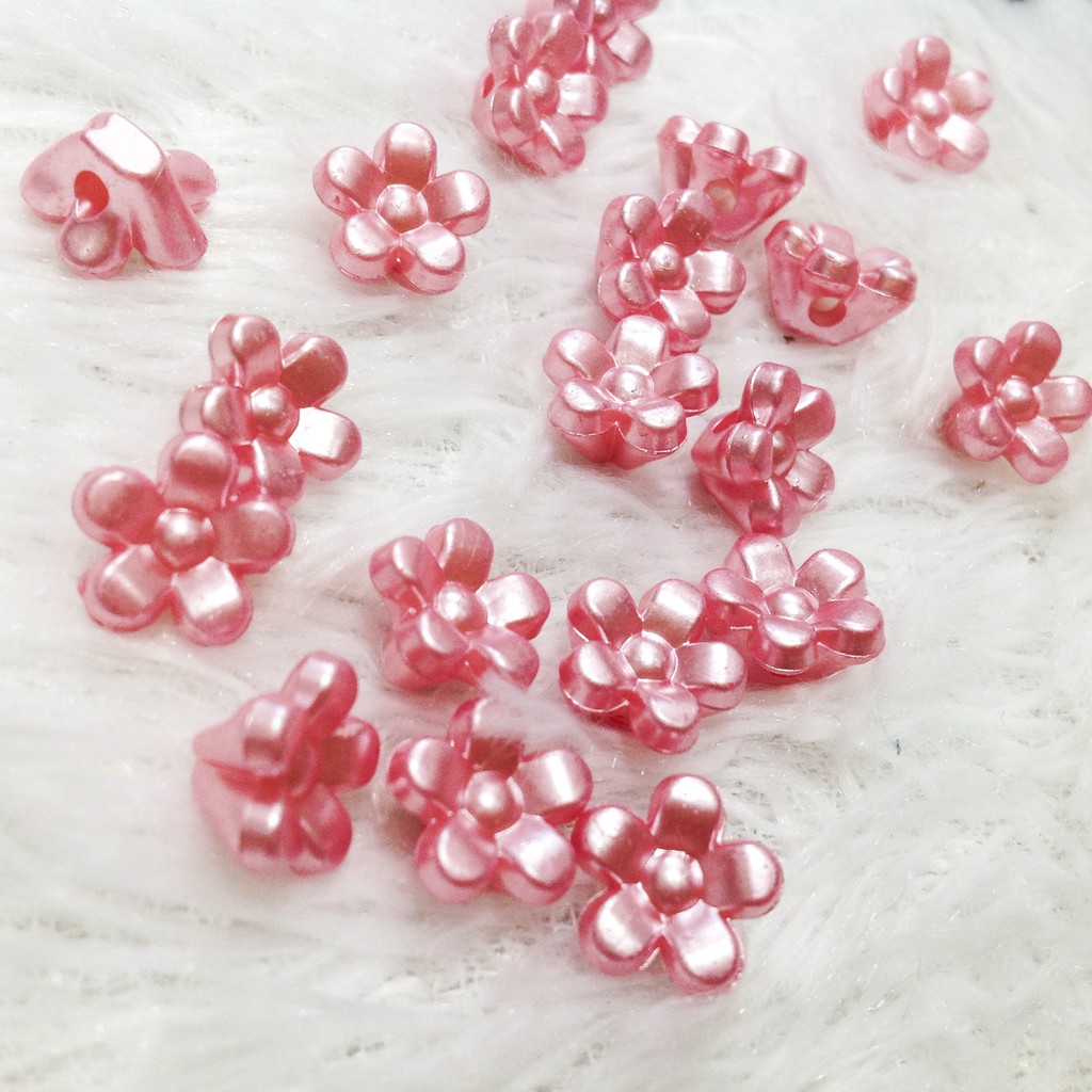 Hạt nhựa hoa cúc và bông hồng 3d trang trí vòng tay siêu đẹp thủ công handmade