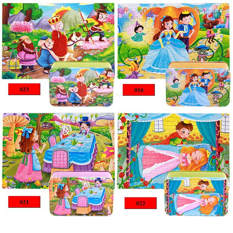 Tranh Xếp Hình Puzzle 200 Mảnh Hộp Thiếc - Động Vật Rừng