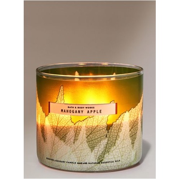 Nến thơm Bath and Body Works MAHOGANY APPLE 3 bấc
