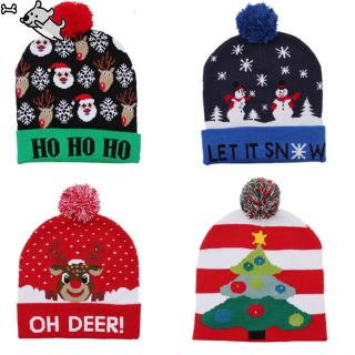 Mũ len ông già noel có đèn led xinh xắn cho bé