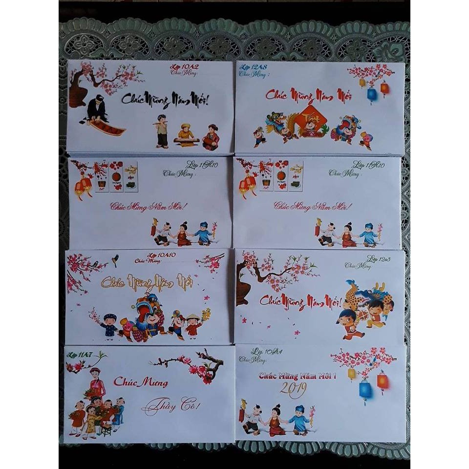 Phong bì 12cm x 22cm in theo yêu cầu.