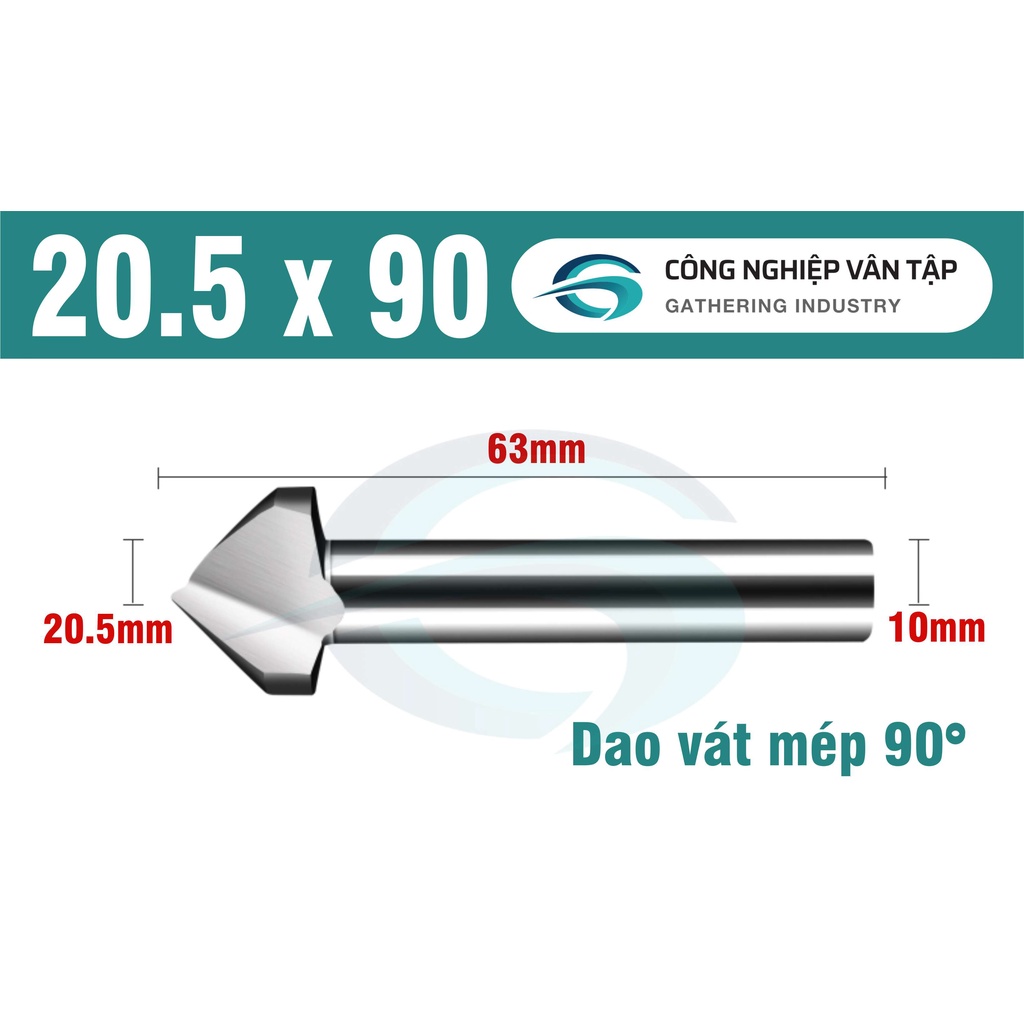 Dao phay vát mép 1 lưỡi 90 độ hàng chính hãng, chất lượng cao.