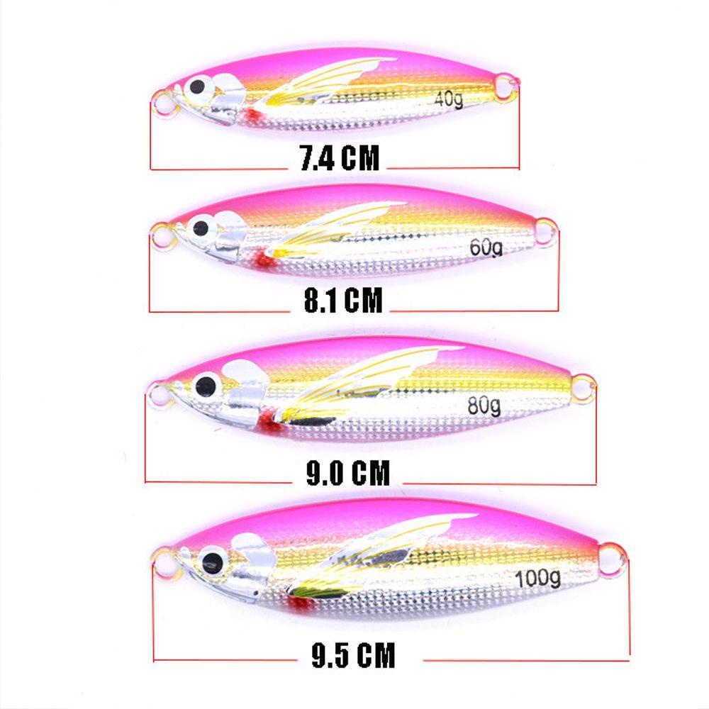 MYRONGVN 40g 60g 80g 100g Metal Metal Jig Fish Accessories Lead Casting Spoon Lure Fishing Lures