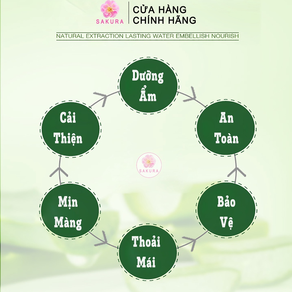 Mặt nạ nha đam IMAGES chiết xuất lô hội cấp ẩm trắng da se khít lỗ chân lông nội địa trung SAKURA 30ml
