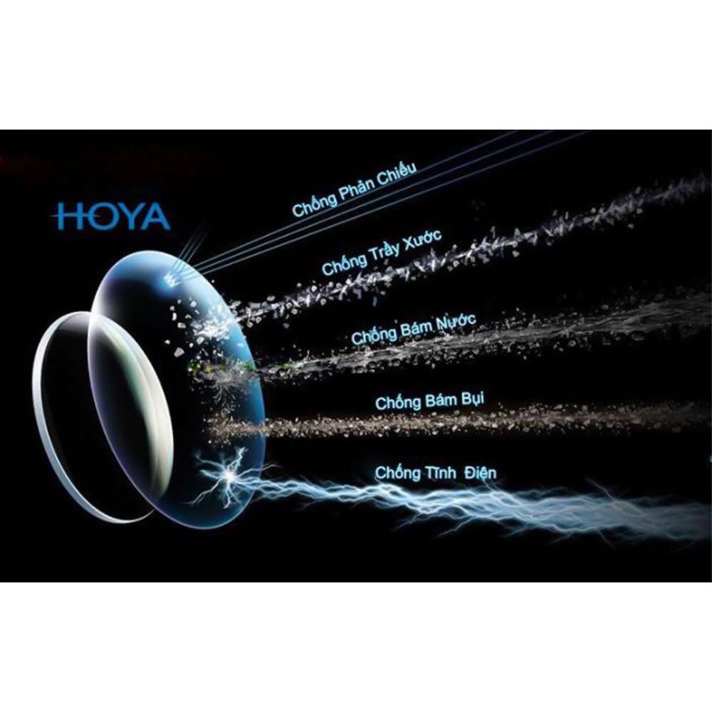 Tròng kính chống bám bụi NHUNG HIẾU HOYA Stellify 1.67 HVP chống xước, chống phản chiếu  - GIẢM 75K KHI MUA KÈM GỌNG