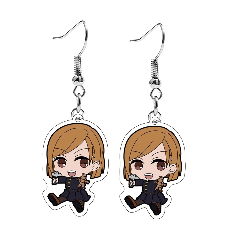 Khuyên tai họa tiết nhân vật Jujutsu Kaisen tùy chọn xinh xắn