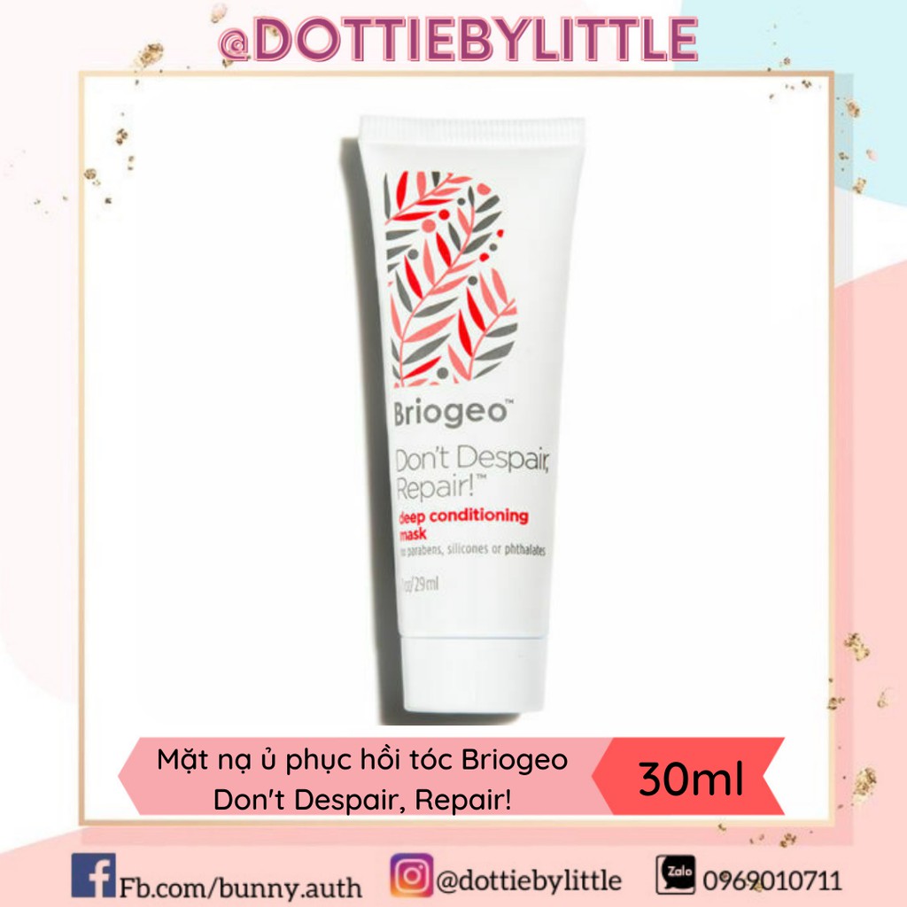 [BILL US] Mặt nạ ủ phục hồi tóc Briogeo Don't Despair, Repair! ™ Deep Conditioning Mask