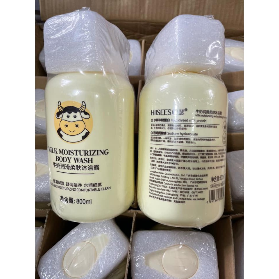 Sữa tắm con bò 800ml dưỡng ẩm, mềm da