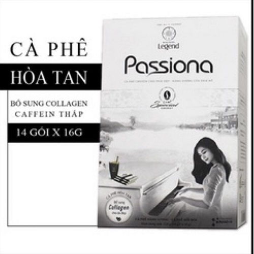 [Cà Phê Hòa Tan] Combo 2 Hộp Cà phê Passiona - Hộp 14 Sticks - Trung Nguyên Legend (Collagen)