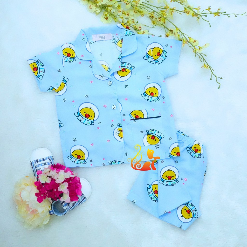 Đồ Bộ Mặc Nhà Pijama Kate Thái - &quot;Vịt - Phi thuyền&quot; - Cho Bé 8 - 38kg