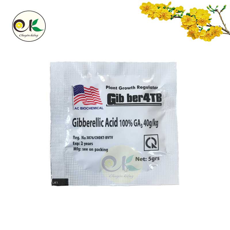 GIBBER 4TB - Phân bón lá GA3 dạng viên sủi 5gram (Viên Mỹ)
