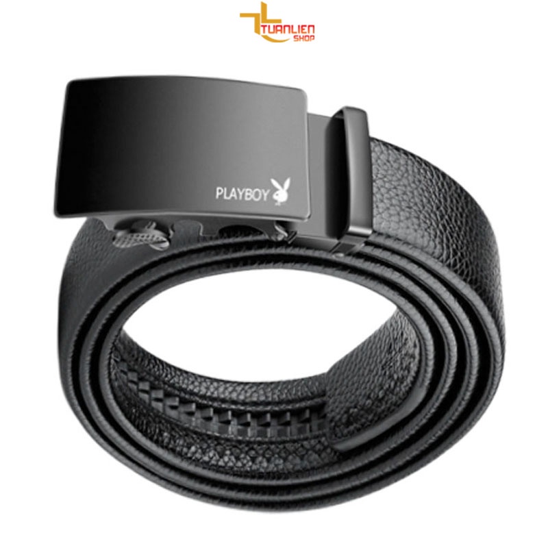 Thắt Lưng Nam Da thật khoá Crom sang trọng màu đen