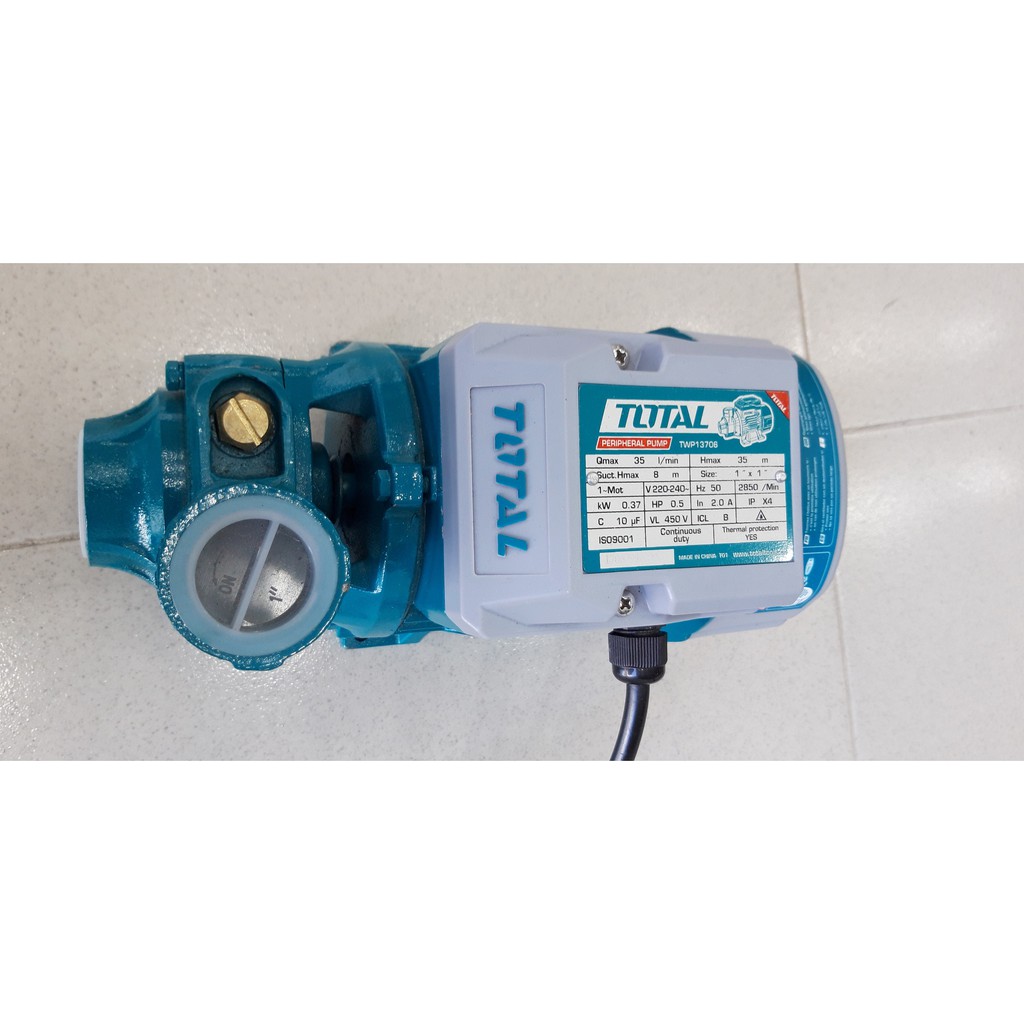 MÁY BƠM NƯỚC 0.5HP TOTAL (MÃ HÀNG CŨ: TWP13701) ( MÃ HÀNG MỚI: TWP13706)