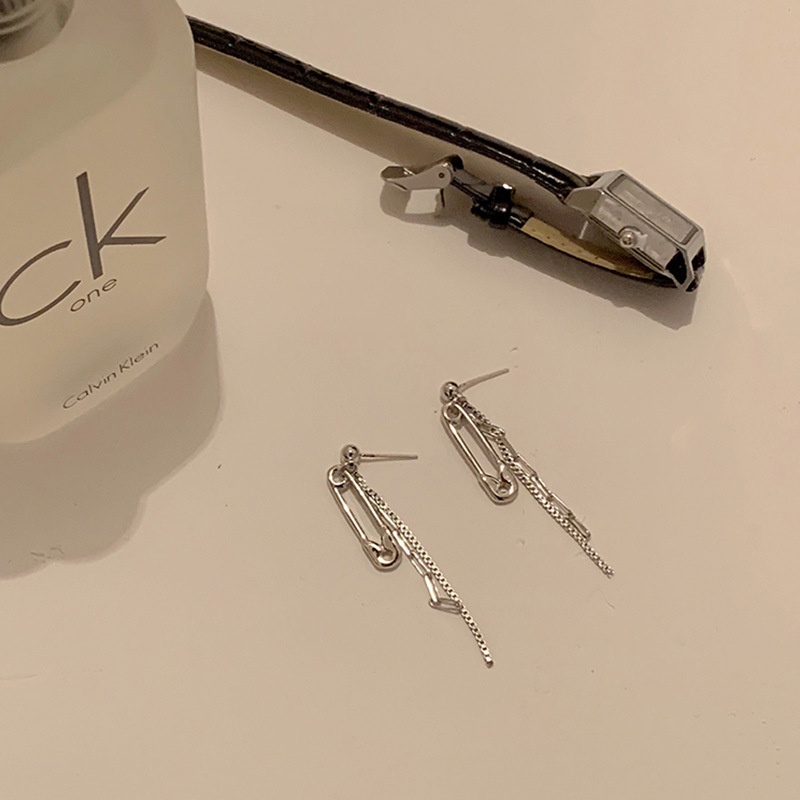 Hoa Tai Dáng Dài Hình Ghim Băng Thời Trang Cho Nữ