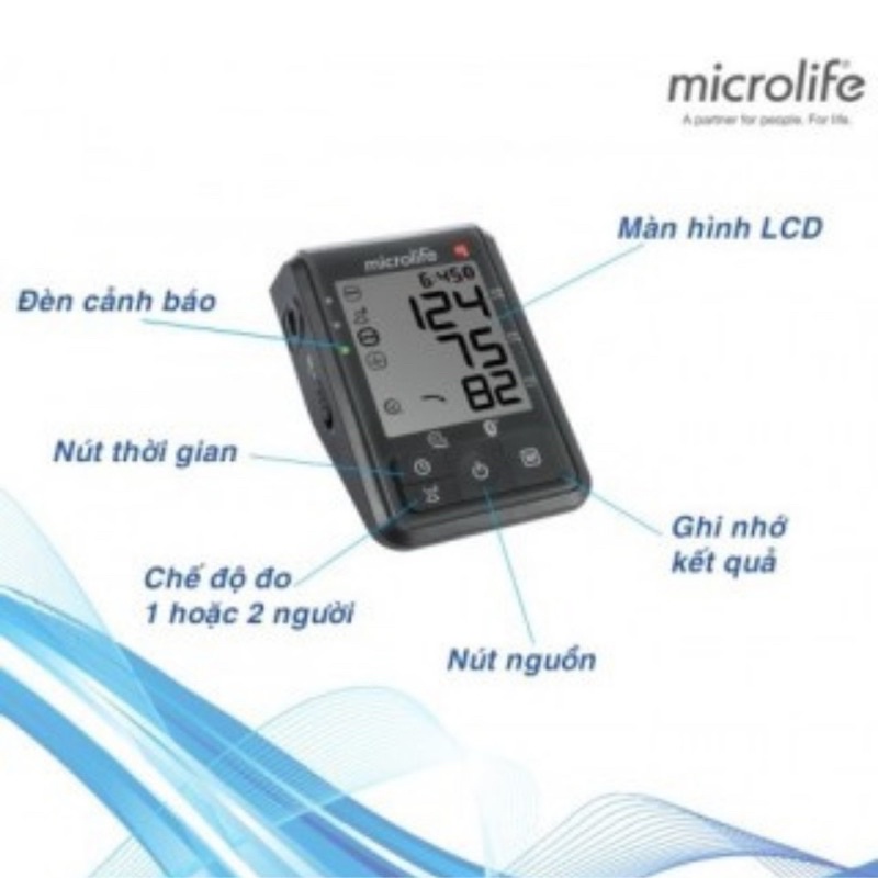 Máy đo huyết áp, máy đo huyết áp điện tử bắp tay MICROLIFE B6 ADVANCED CONNECT ngăn ngừa đột quỵ MDHAMICB6