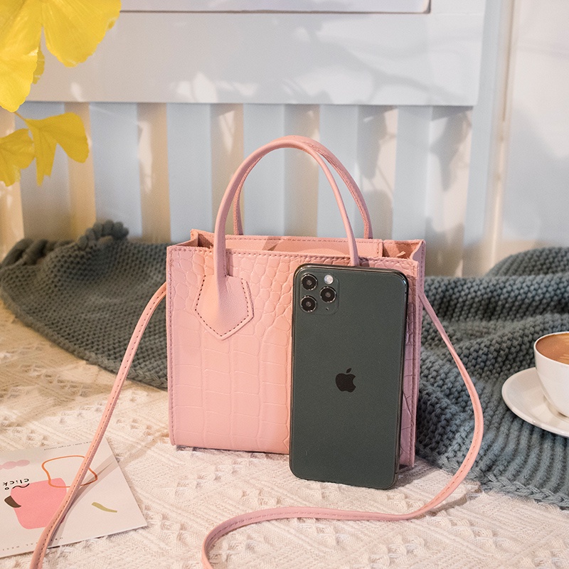 Túi Đeo Chéo Da PU Màu Trơn Thời Trang Nữ Tính