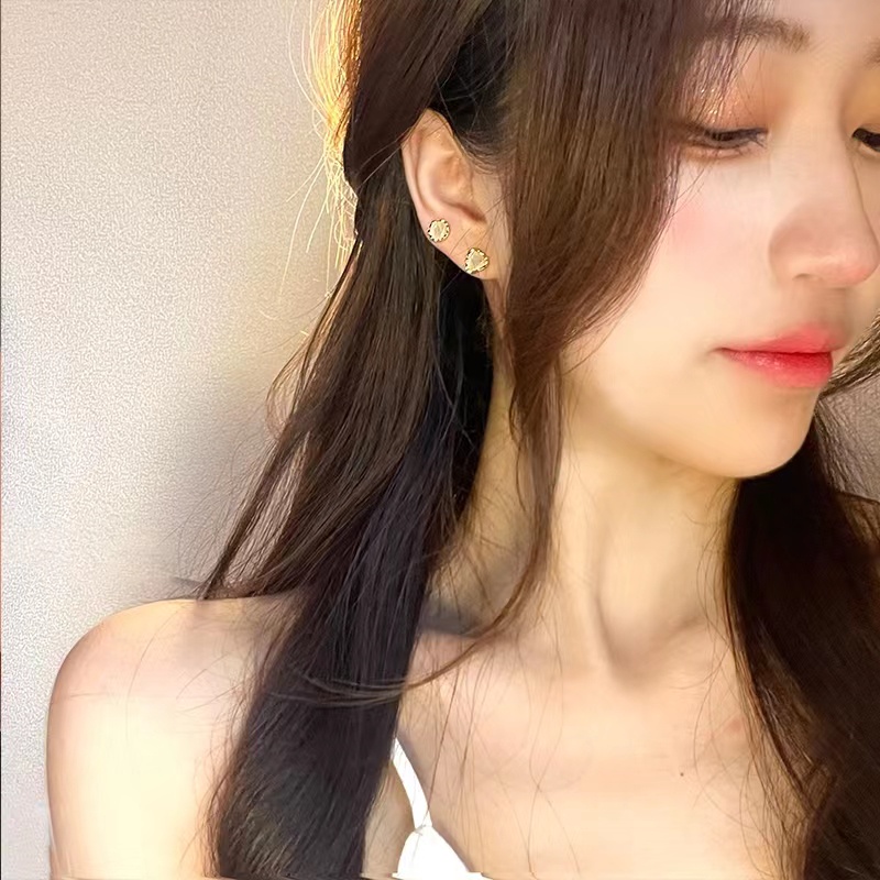 Bộ Khuyên Tai Đính Đá Opal Thời Trang Cho Nữ