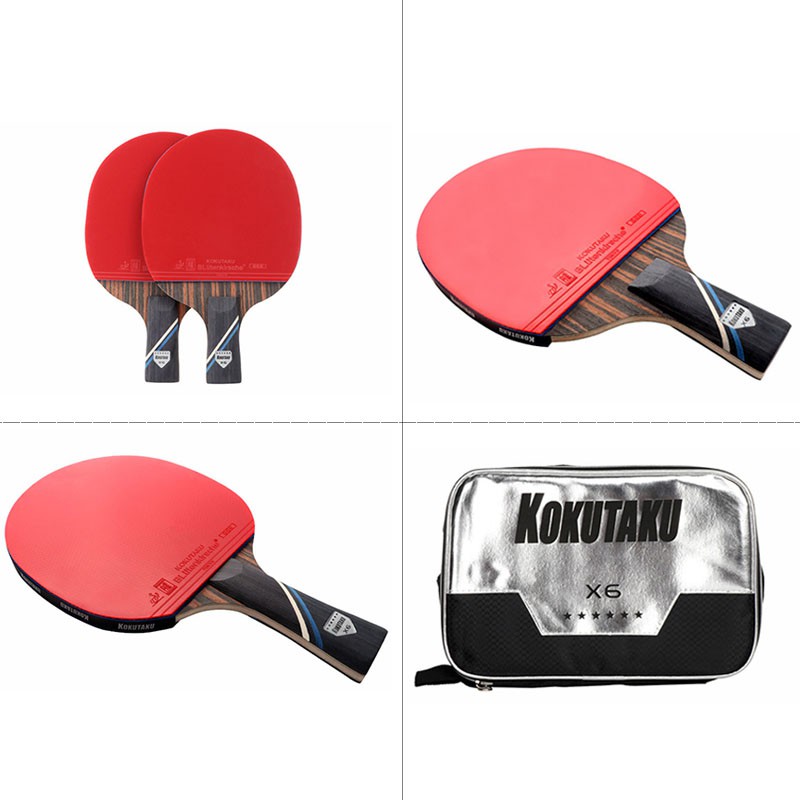 Vợt Đánh Bóng Bàn Bằng Cao Su Carbon 6 Sao Hiệu KOKUTAKU 868 Chất Lượng Cao