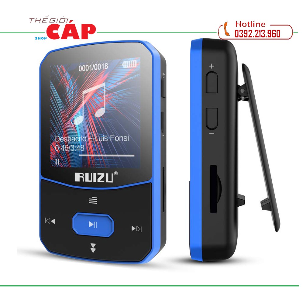 [Mã 273ELHA100K0 hoàn 7% đơn 500K] Máy Nghe Nhạc MP3 Bluetooth Ruizu X52 Bộ Nhớ Trong 8GB - Hàng Chính Hãng