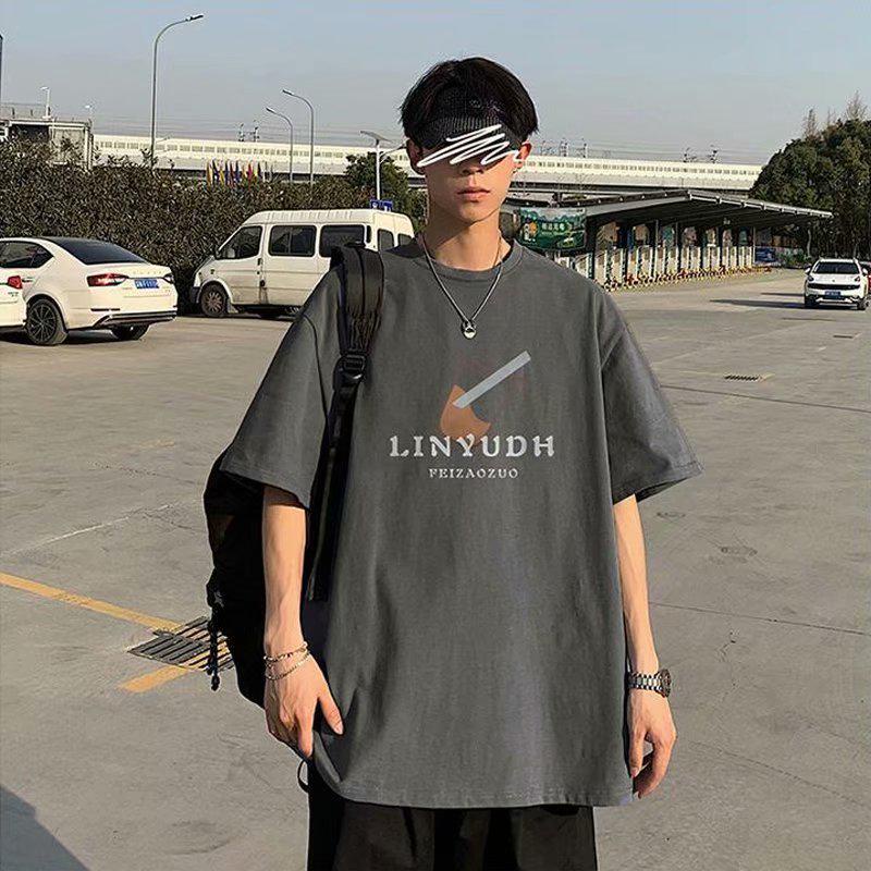 Áo thun tay ngắn dáng rộng phong cách Hàn Quốc năng động thời trang mùa hè mới 2021 dành cho cặp đôi