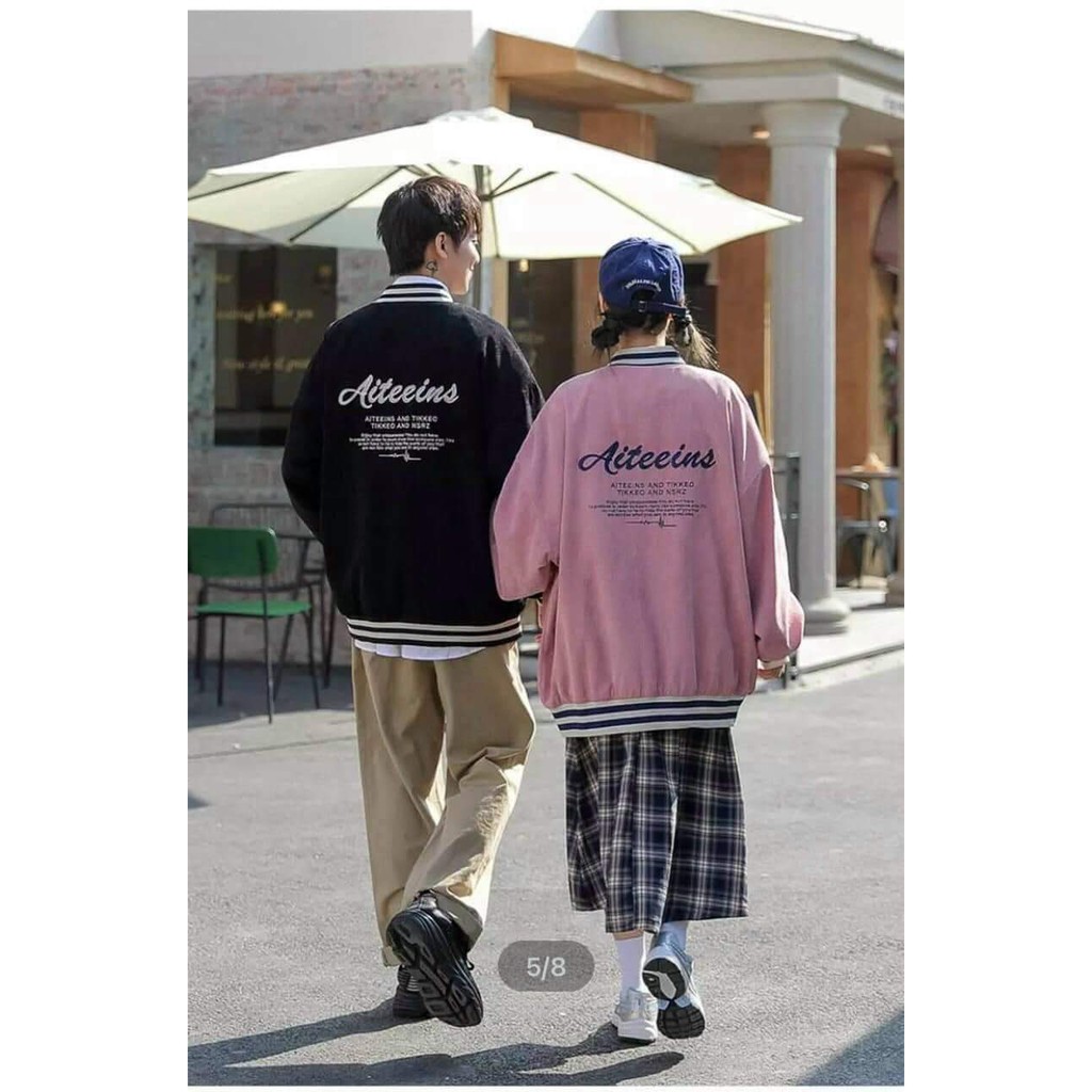 Áo Khoác Bomber TIKKER Chất Nhung Tăm - Áo Bomber Nam Nữ Unisex Freesize Thu Đông Rlzzang From Rộng | BigBuy360 - bigbuy360.vn