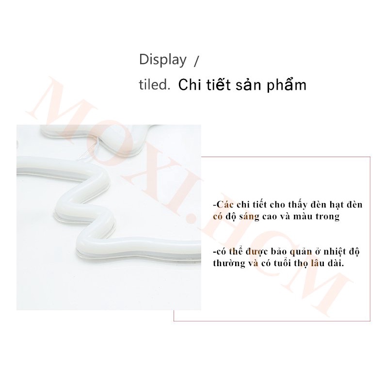 [SIZE CỰC LỚN TẶNG MÓC TREO+ĐẦU CẮM SẴN] Đèn LED Neon thiết kế trang trí decor nhiều mẫu trên nền mica hình CUTE MOXI.
