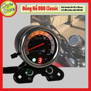 Đồng hồ đo km cao cấp loại lớn có báo số dành cho xe độ CAFE RACER và các dòng xe PKL