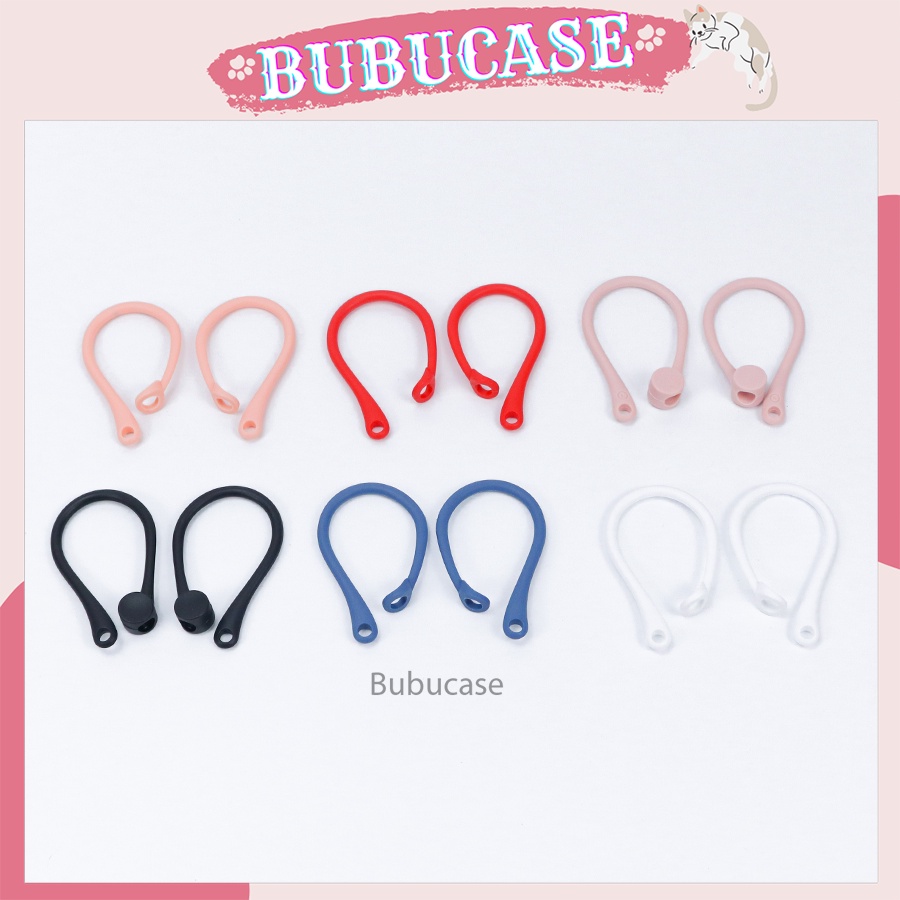 Bộ vòng thể thao cố định AirPods loại treo vành tai  - Chất liệu Silicone mềm, dẻo - Chống rơi cho AirPods 1, 2, 3, Pro