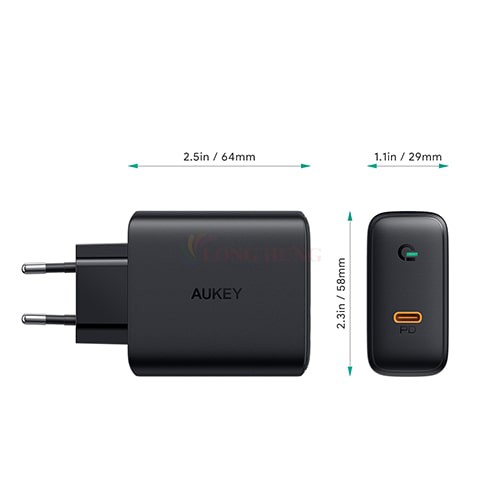 Cốc sạc Aukey 1Type-C 60W PA-D4 - Hàng chính hãng