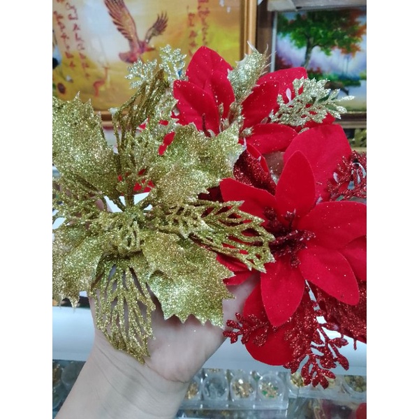 Hoa trạng nguyên Hoa kép trang trí lễ tết noel tháp oản bánh kẹo