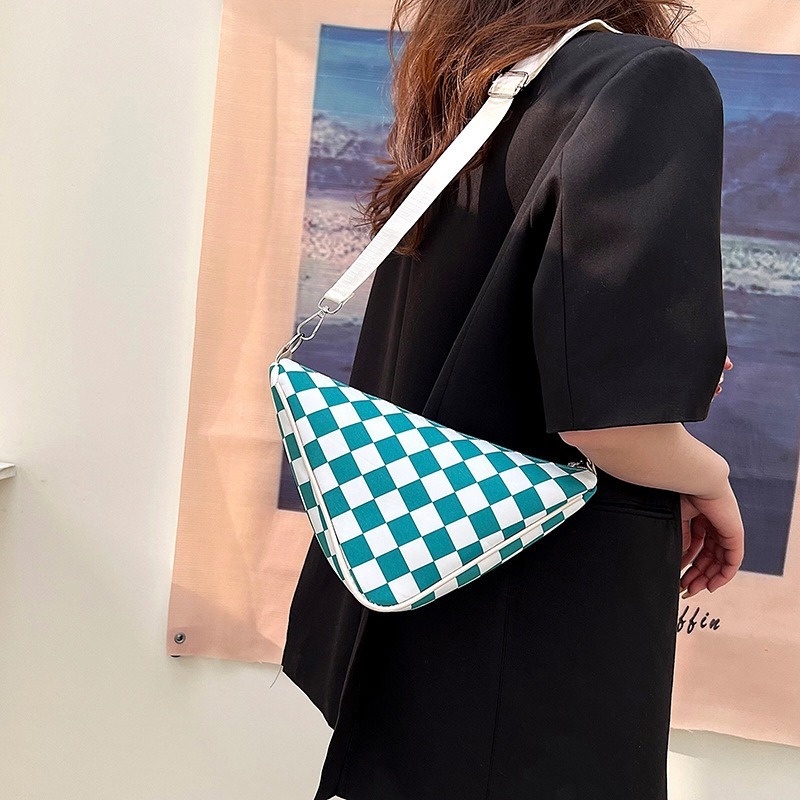 Túi Vuông Nhỏ Đeo Chéo Vai Họa Tiết Kẻ Ô 2022 Mới NB00223