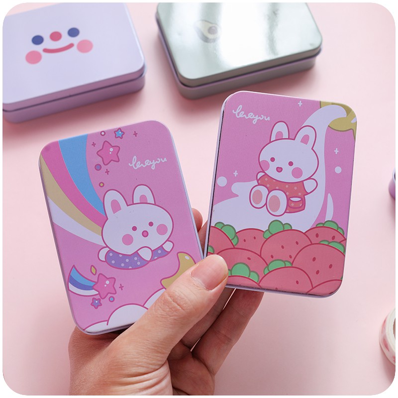 Hộp Thiếc Mini Vintage Đựng Trang Sức và Kẹp Tóc Nhỏ Dễ Thương