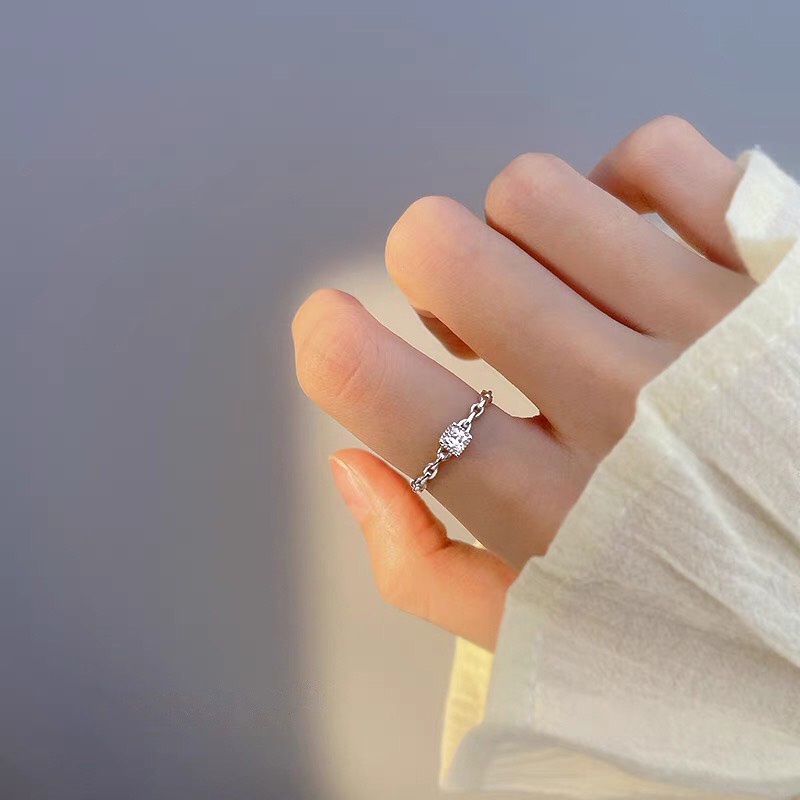 Nhẫn đeo tay nữ phong cách măt xích Hàn Quốc đẹp giá rẻ  Basic Jewelry N07