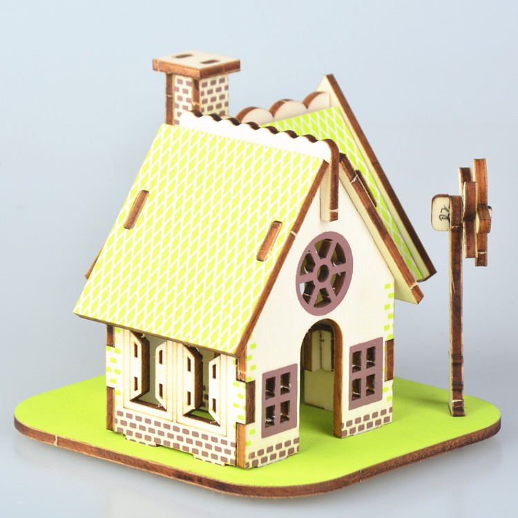 Đồ chơi lắp ráp gỗ 3D Mô hình Nhà gỗ Ellie House