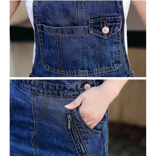 Đầm Yếm Jean Nữ Wash Cào