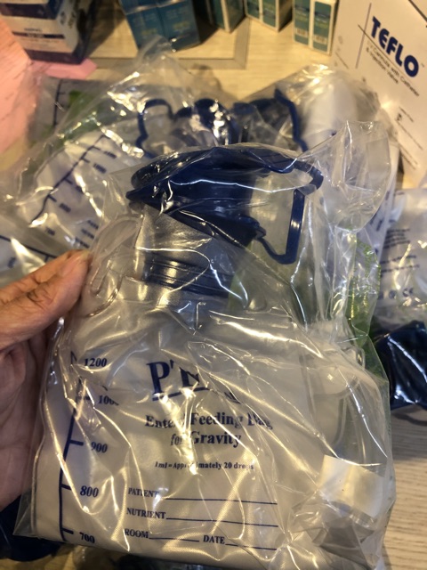 ❤ Túi cho ăn Súc Ruột Enema thải độc đại tràng bằng cafe theo phương pháp Gerson dung tích 1200ml, kèm dây truyền