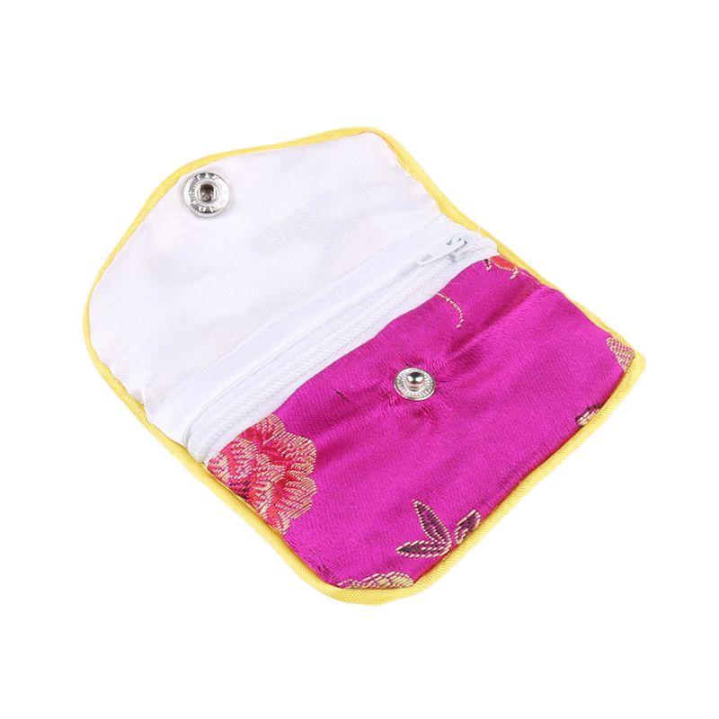 Blg Túi Cuộn Bằng Lụa Thêu Trang Sức Phong Cách Trung Hoa Cổ Điển