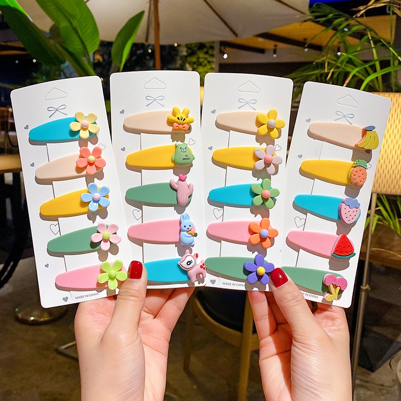 Kẹp Tóc Hoạt Hình Phong Cách Hàn Quốc Xinh Xắn Cho Bé Gái