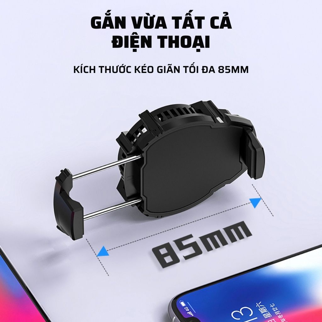 MEMO DL07 | Quạt tản nhiệt sò lạnh cho điện thoại, Màn hình LED hiển thị nhiệt độ, LED RGB, Tặng kèm bao tay chơi game