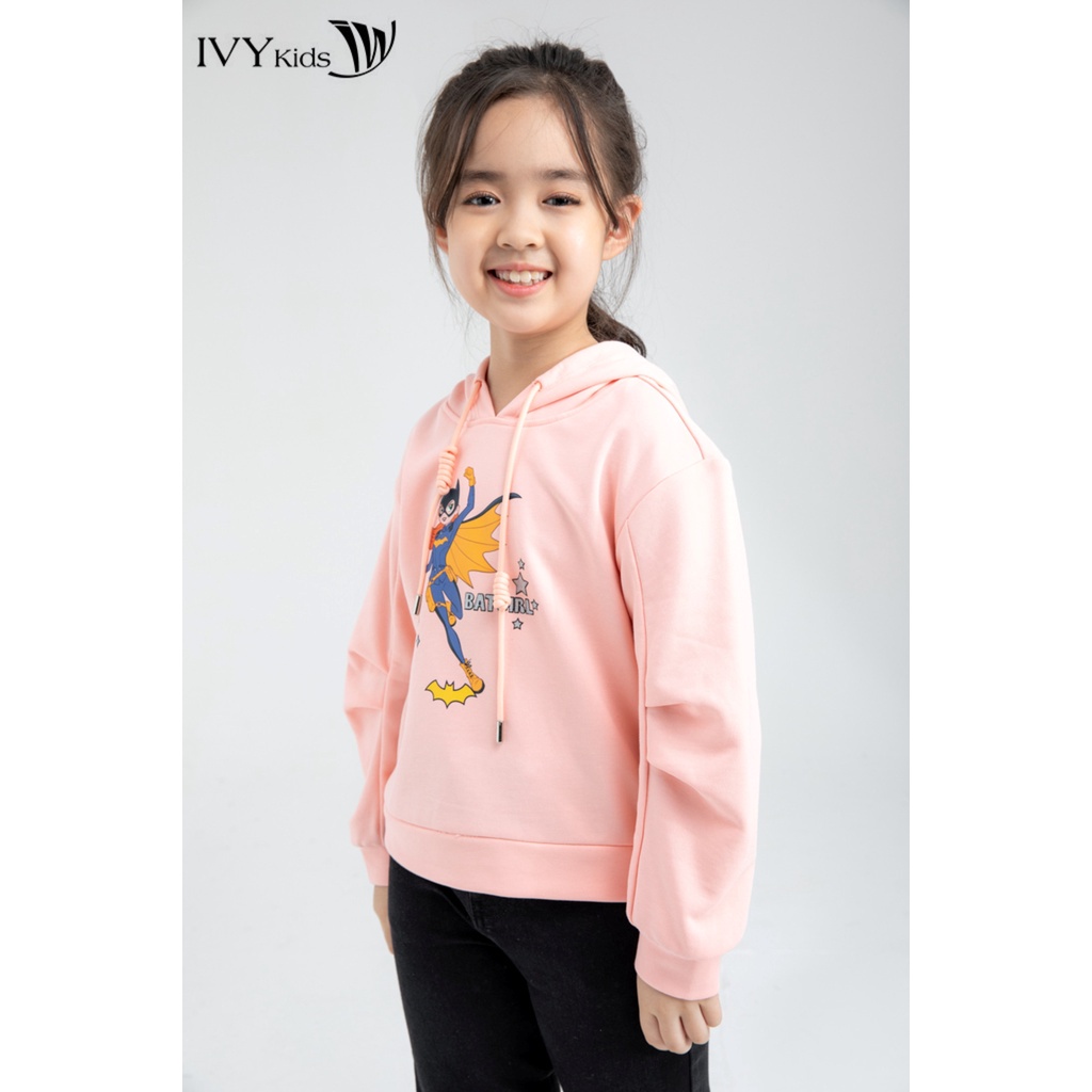 [NHẬP WABRTL5 GIẢM 10% TỐI ĐA 50K ĐH 250K ]Áo hoodie bé gái in hình Batgirl IVY moda MS 59G1136