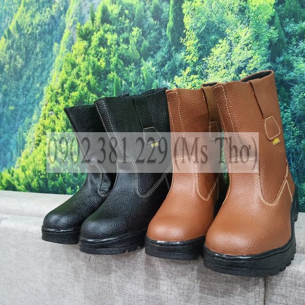 Ủng bảo hộ da bò SOBAR, chống đâm xuyên, chống cháy SOBAR VP2005 - 2 màu lựa chọn