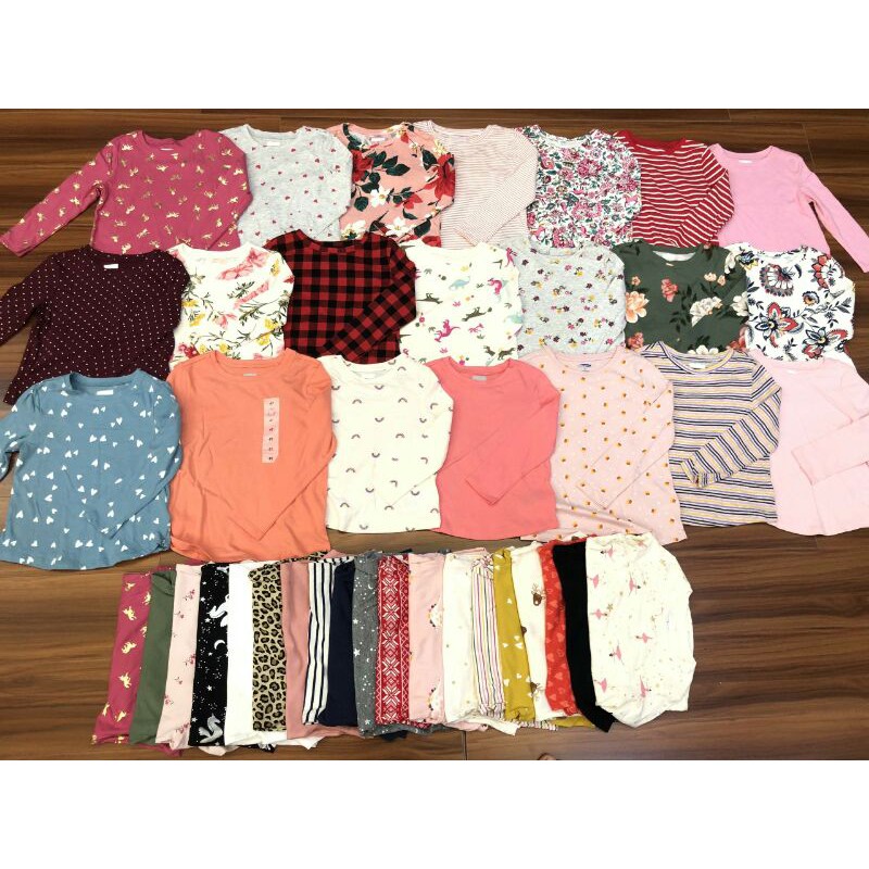 Set 3 áo cotton Oldnavy xuất dư bé gái