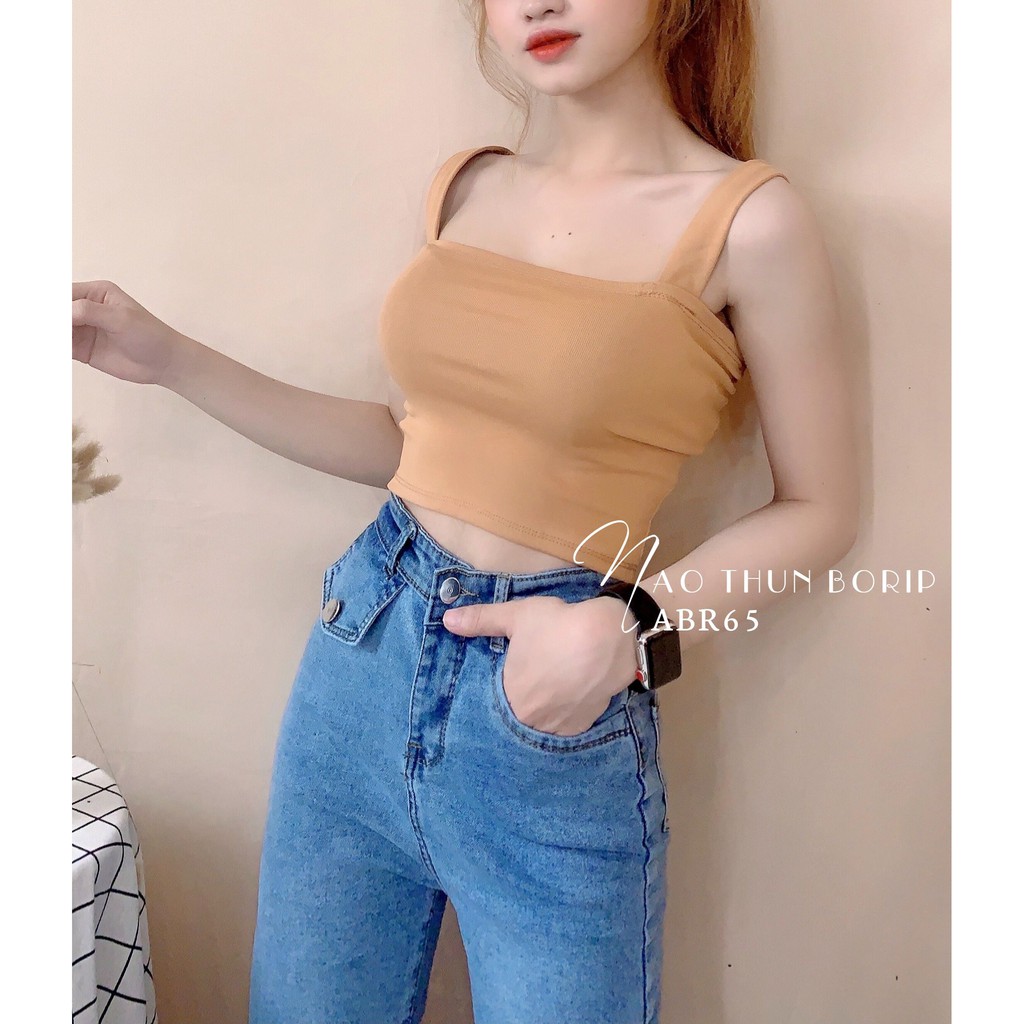 ÁO THUN KIỂU CROPTOP CHẤT BORIP CO GIÃN 4 CHIỀU ÔM BODY XINH XẮN ABR65 ⚡FREESHIP⚡100% ẢNH THẬT⚡ NN CHUYÊN SỈ - NN STORE