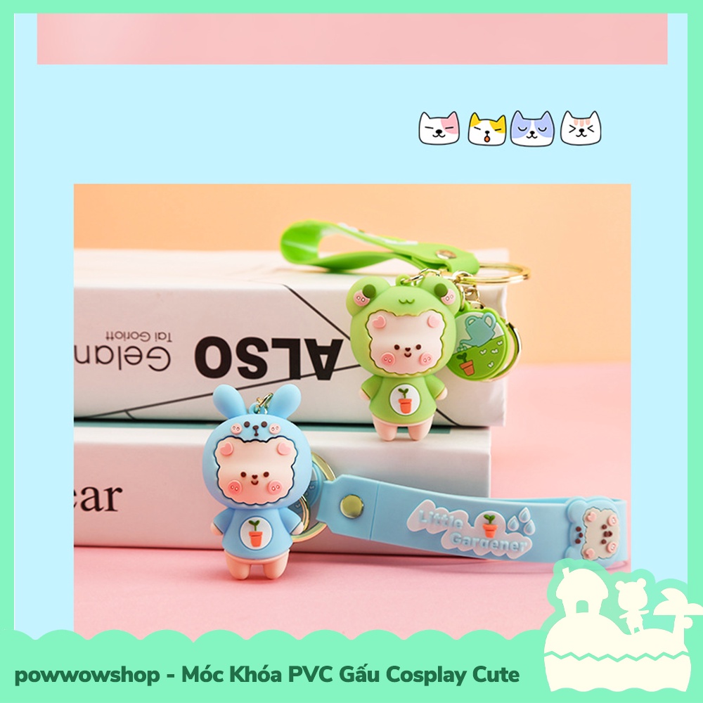 [Sẵn VN - Hỏa Tốc] Dây Móc Khóa PVC Kiểu Dáng Gấu Cosplay Cute Đáng Yêu
