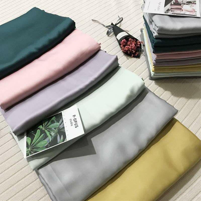 Vải may chăn ga gối LỤA SATIN khổ 2m5