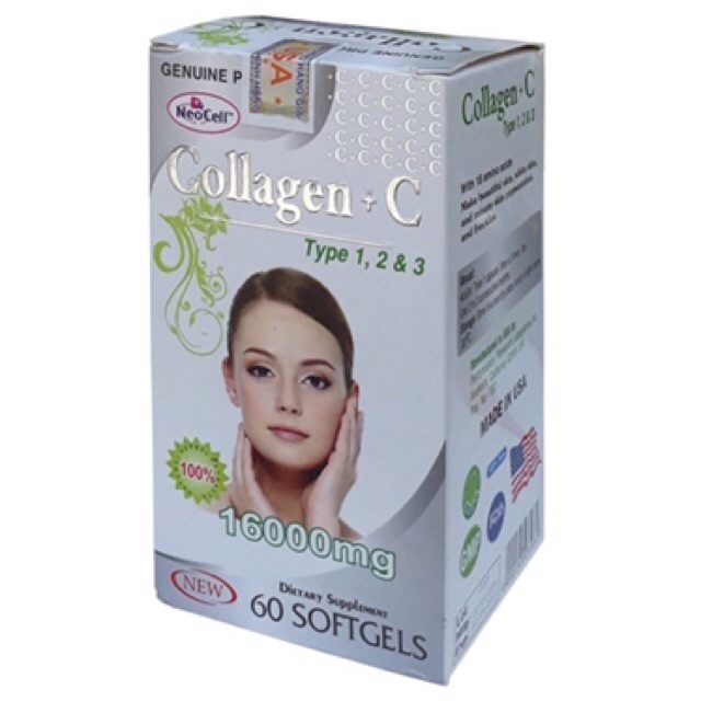 Viên uống Collagen +C  Type 1, 2 & 3  hộp 60 viên