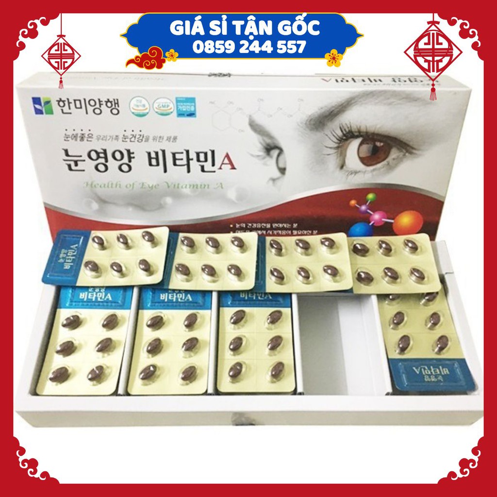 【﻿ＧＩÁ　ＳỈ】- Viên Bổ Mắt Hàn Quốc Health of eye Vitamin A 120 viên