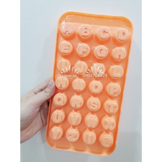Khuôn đá, thạch rau câu, phô mai, trái cây 28 chữ cái - Letters jelly mold ice tray HSSVD804
